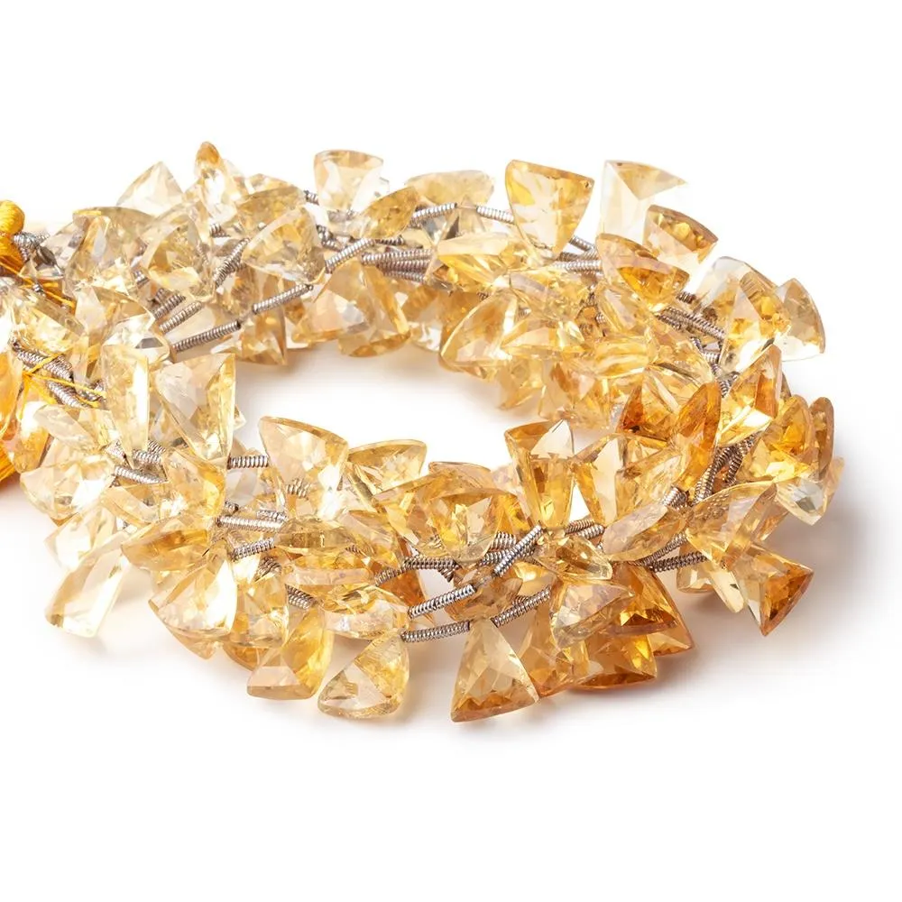 10x7-11x8mm Citrine Faceted Triangle Point Beads 8 inch 20 pieces