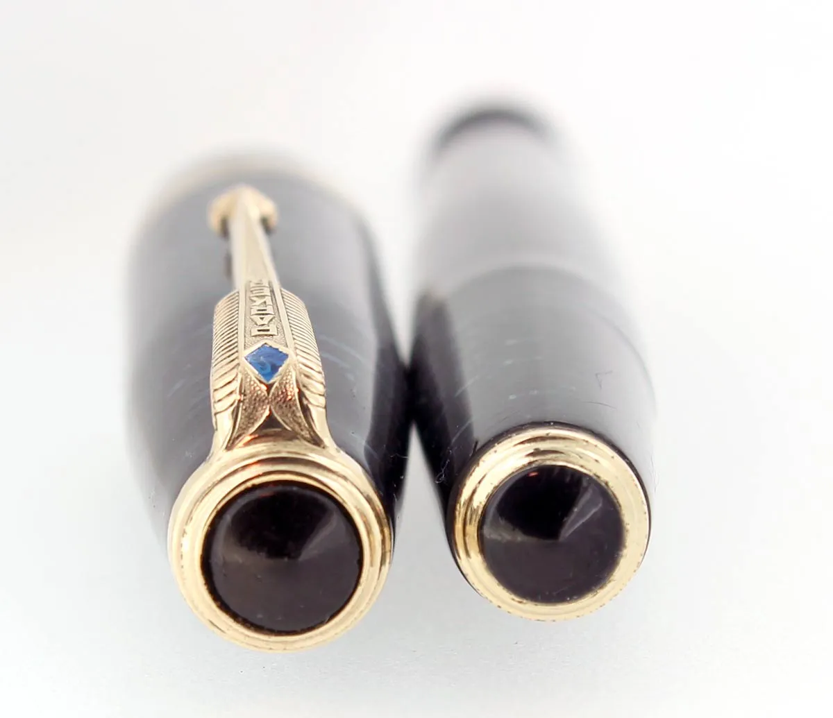 1941 PARKER AZURE VACUMATIC DOUBLE JEWEL JEWELERS CAP BAND FOUNTAIN PEN RESTORED