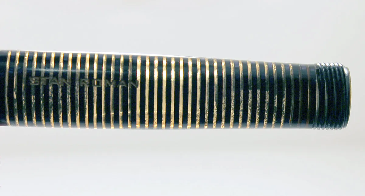 1944 PARKER AZURE PEARL VACUMATIC MAJOR FOUNTAIN PEN NEAR MINT CONDITION AND RESTORED