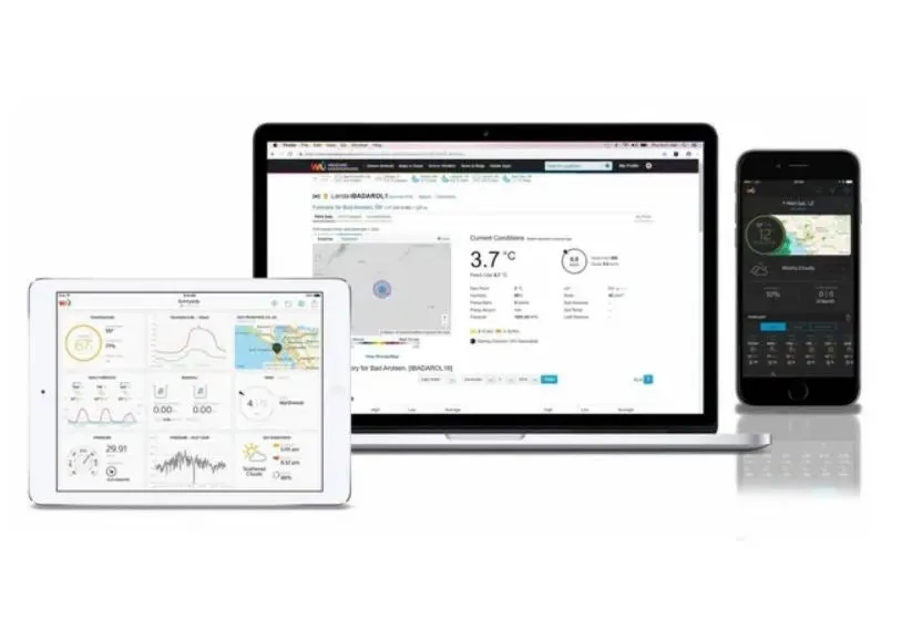 ACCUR8 DWS5100 5-in-1 Complete Solar-Powered WiFi Weather Station with Weather Alerts