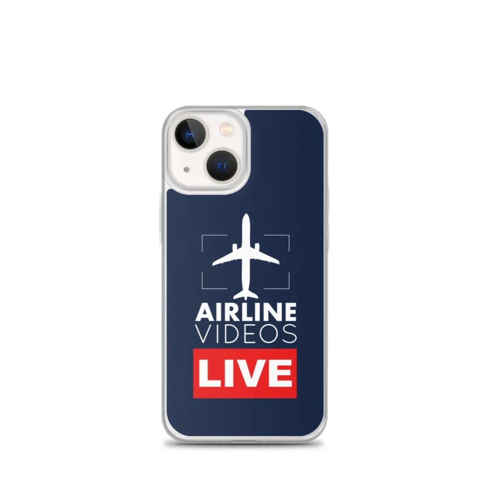 AIRLINE VIDEOS LIVE (NAVY) iPhone Case