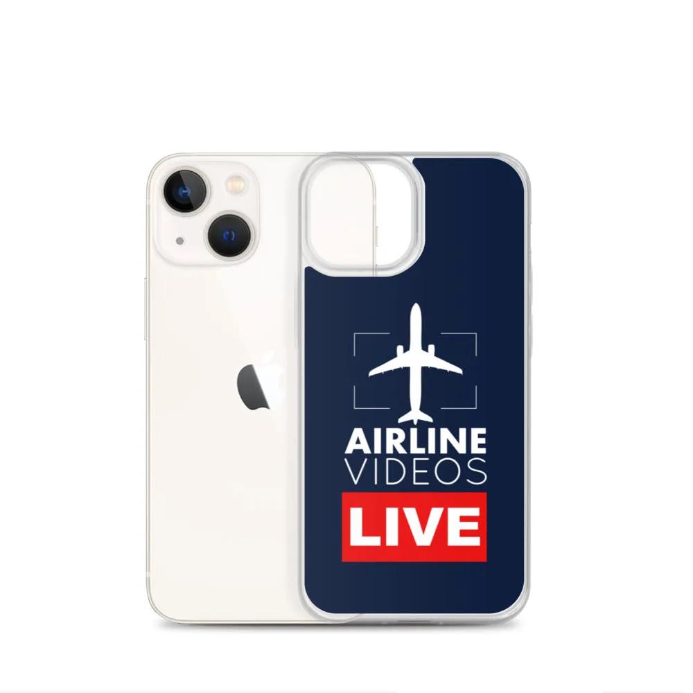 AIRLINE VIDEOS LIVE (NAVY) iPhone Case