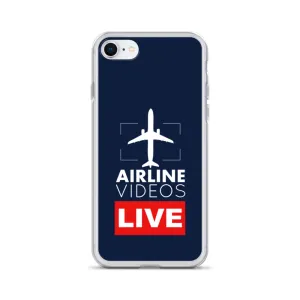 AIRLINE VIDEOS LIVE (NAVY) iPhone Case