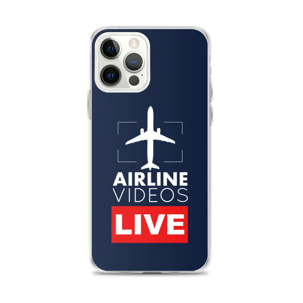 AIRLINE VIDEOS LIVE (NAVY) iPhone Case