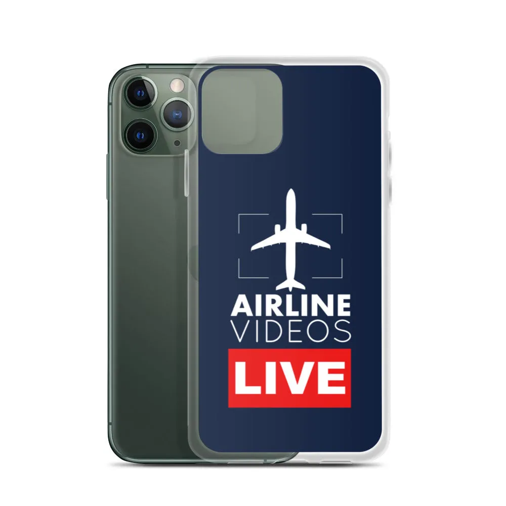 AIRLINE VIDEOS LIVE (NAVY) iPhone Case