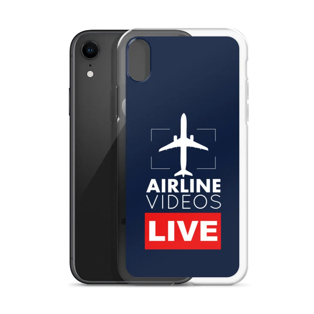 AIRLINE VIDEOS LIVE (NAVY) iPhone Case