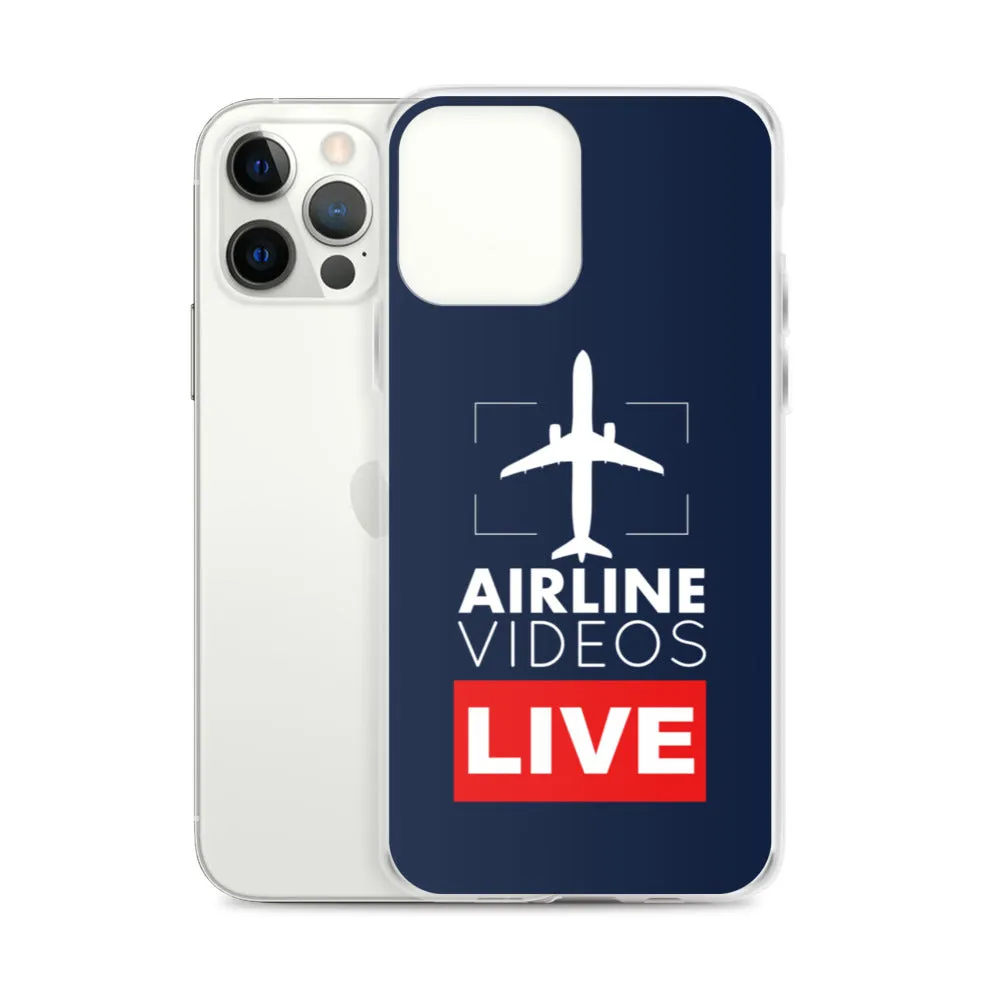 AIRLINE VIDEOS LIVE (NAVY) iPhone Case