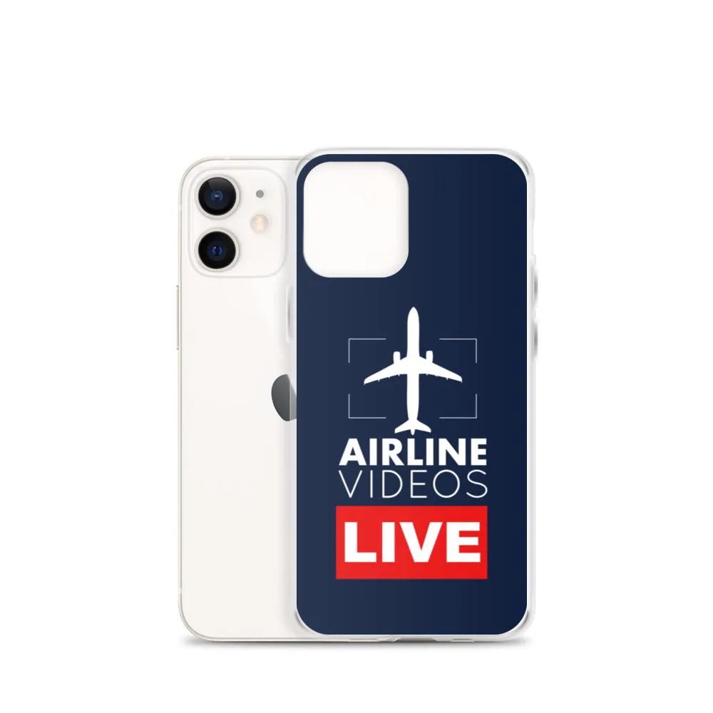 AIRLINE VIDEOS LIVE (NAVY) iPhone Case