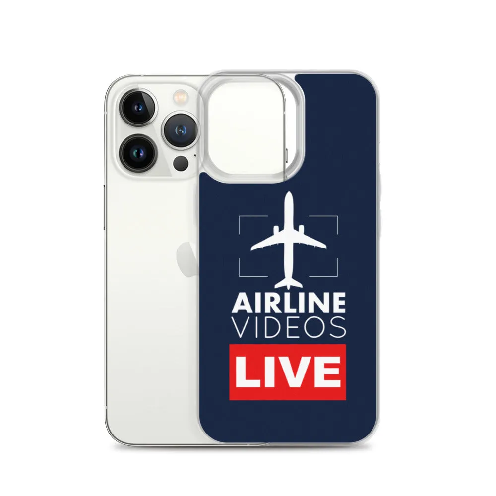 AIRLINE VIDEOS LIVE (NAVY) iPhone Case