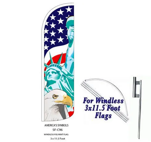 American Symbols Windless Swooper Feather Flag