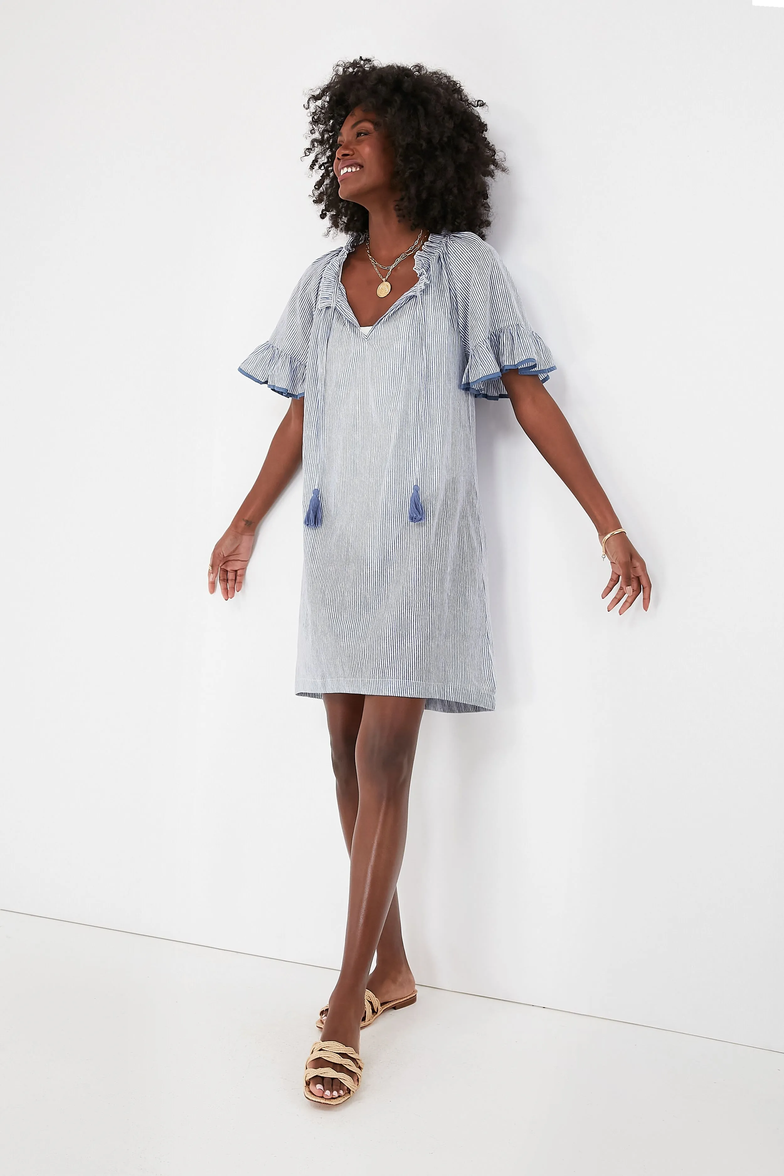 Azure Stripe Cassis Coverup