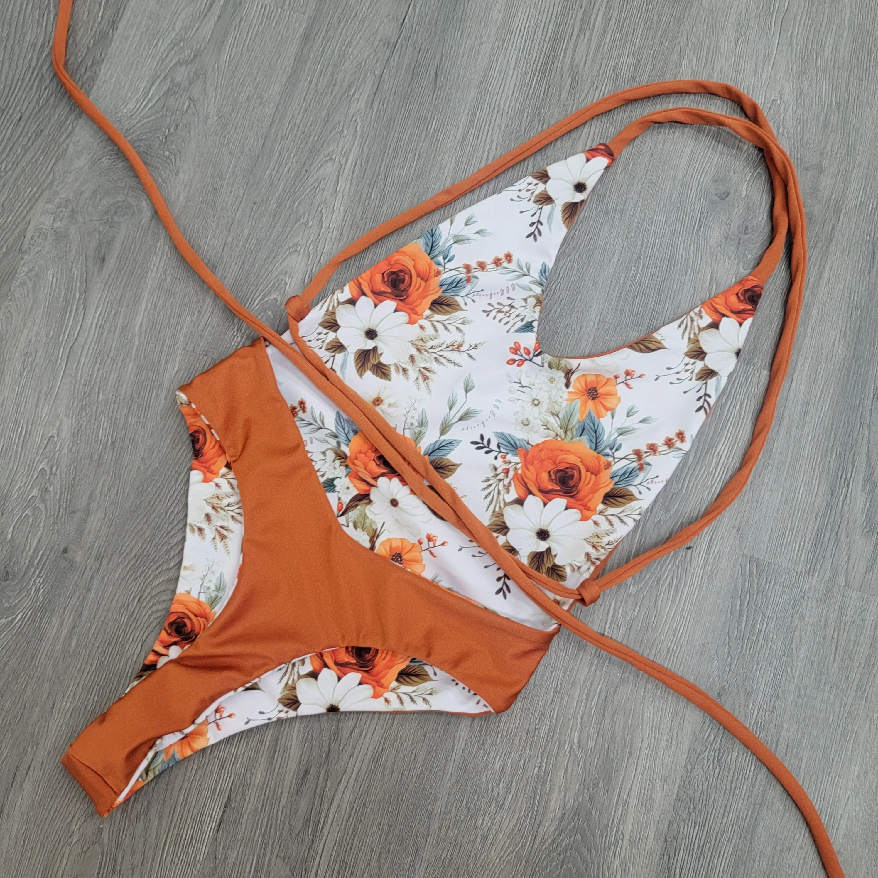 Boho Flores Thong One Piece