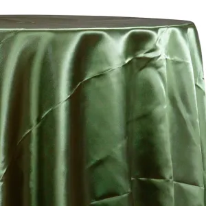 Bridal Satin Table Linen in Dark Sage 377