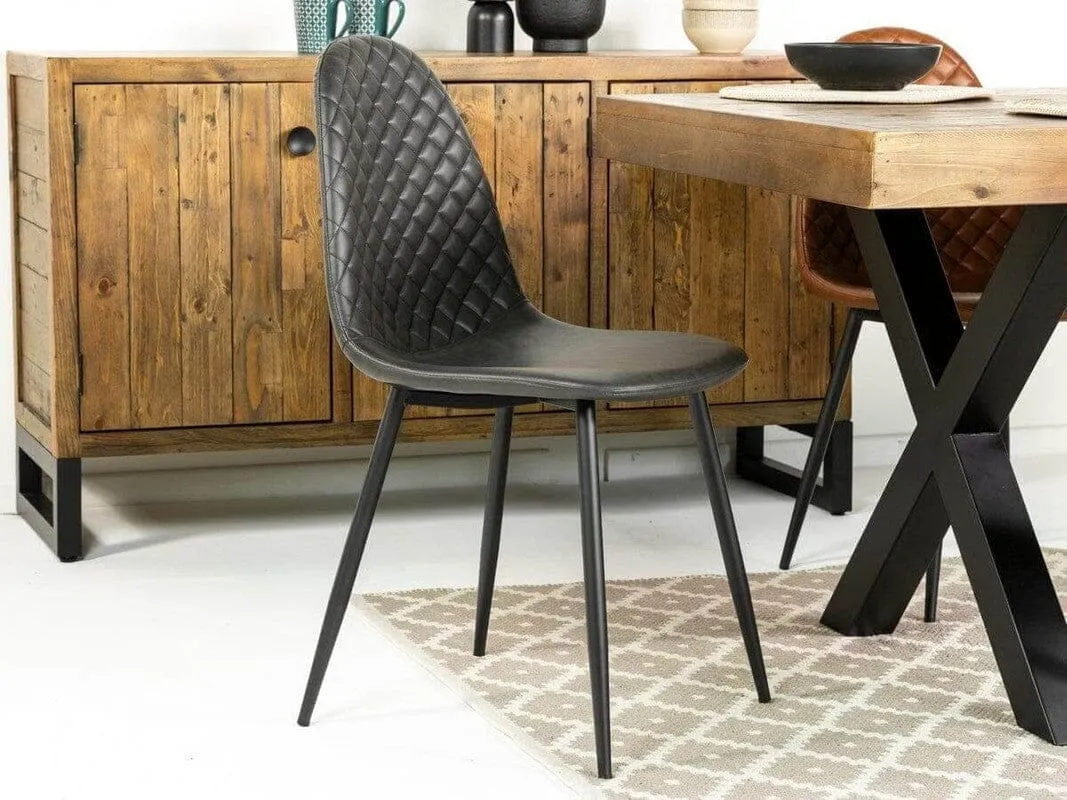 Brooklyn Extendable Dining Table (180cm - 240cm) & Grey Dallas Dining Chairs