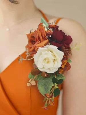 Burnt Orange Shoulder Corsage