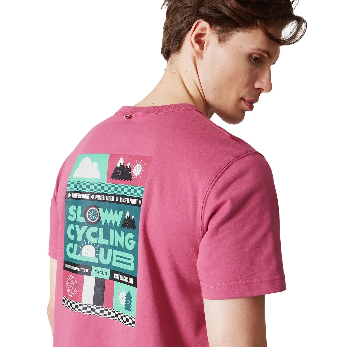 CAFE DU CYCLISTE X FAGUO Lugny Tshirt  - Slow Pink