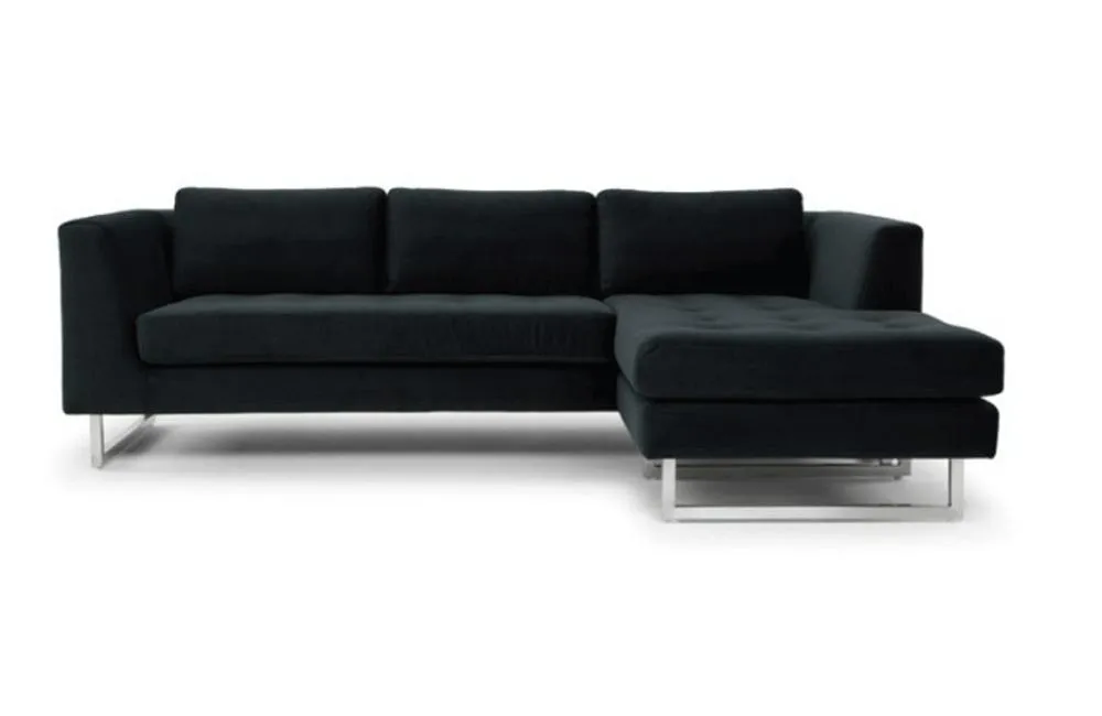 Calais Sectional Sofa Black