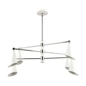 Calder 36" 6 Light Chandelier in Polished Chrome