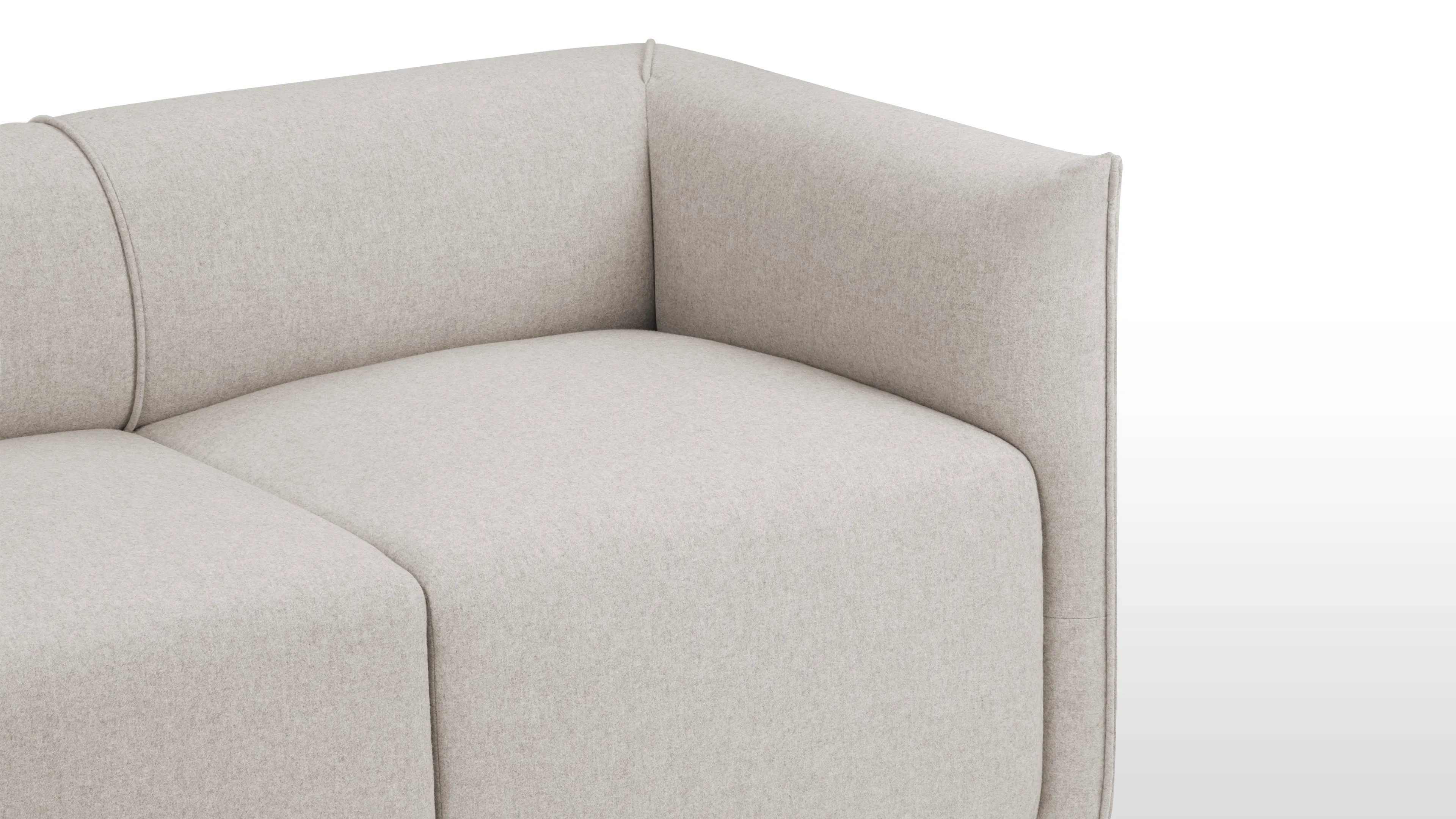 Casa - Casa Loveseat, Wheat Gray Cashmere Wool