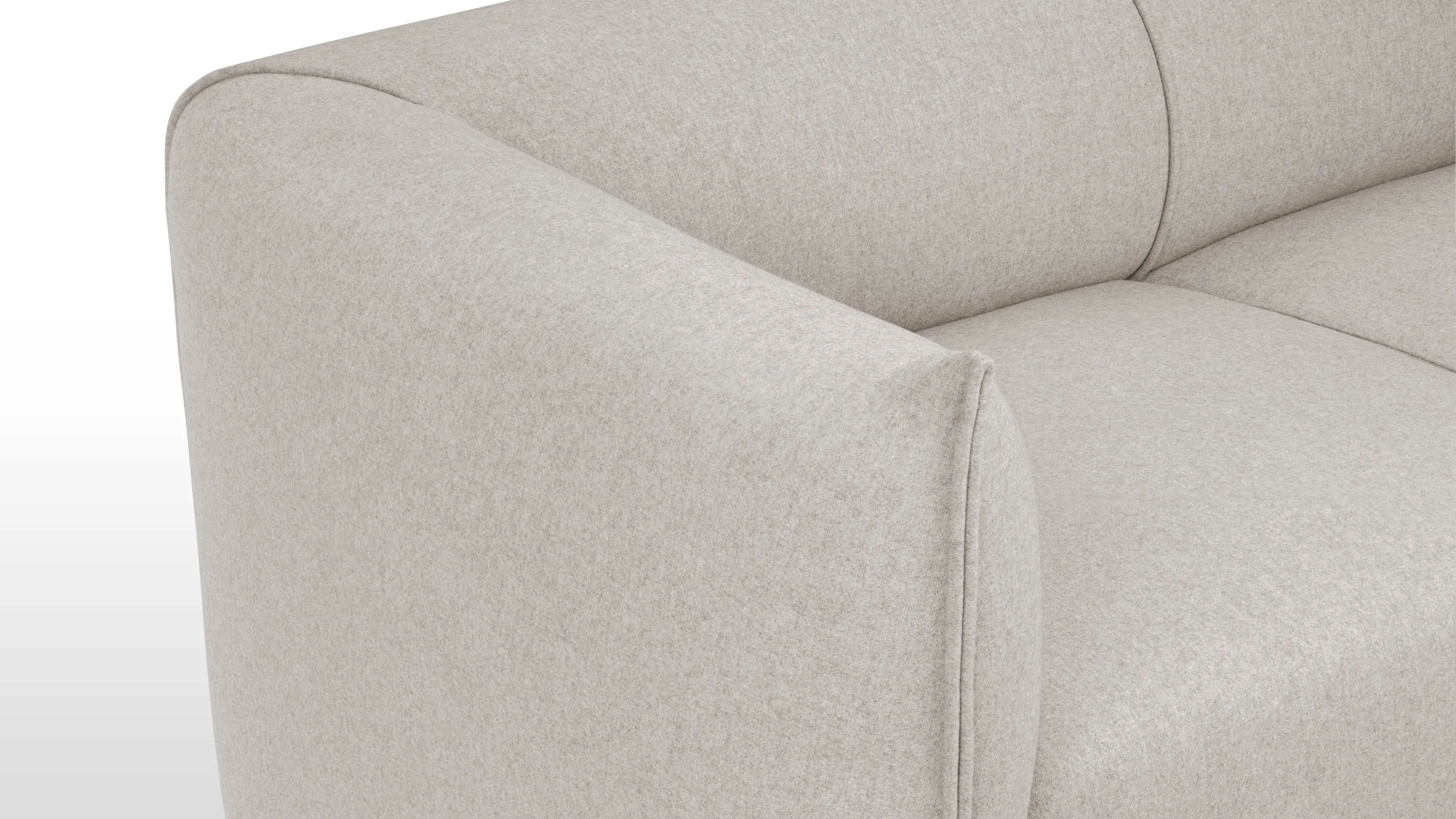 Casa - Casa Loveseat, Wheat Gray Cashmere Wool