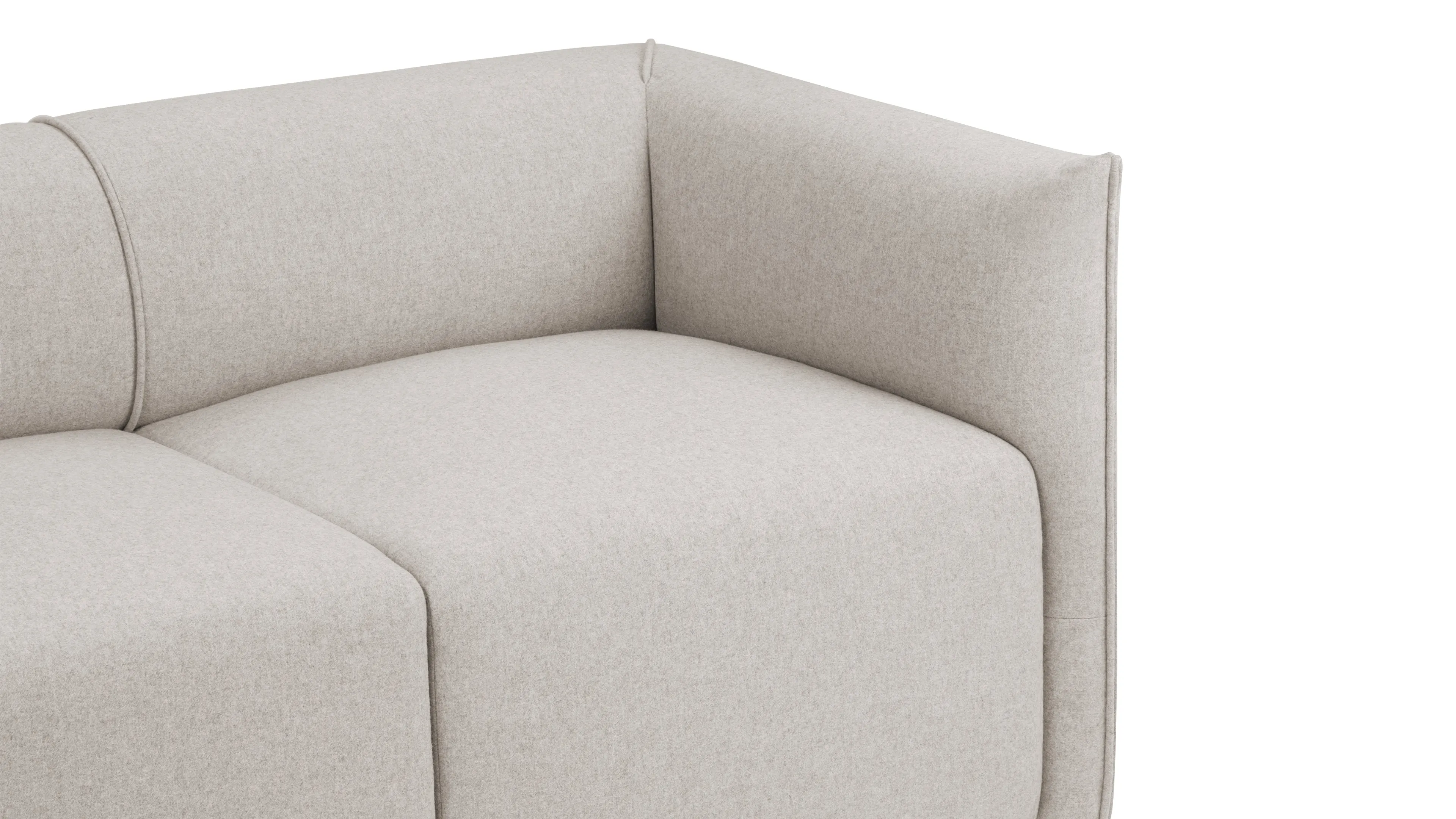 Casa - Casa Loveseat, Wheat Gray Cashmere Wool