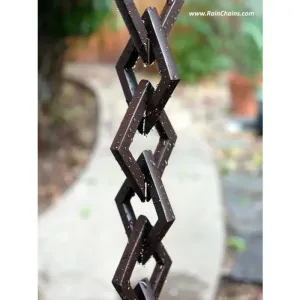 Cast Aluminum Link Diamond Chain- Bronze Powder Coat