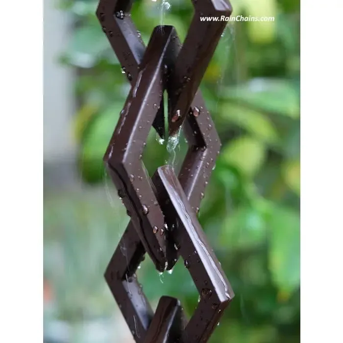 Cast Aluminum Link Diamond Chain- Bronze Powder Coat