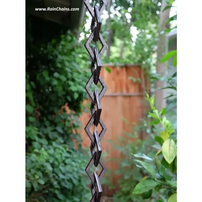 Cast Aluminum Link Diamond Chain- Bronze Powder Coat