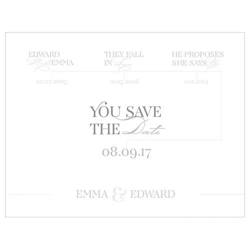 Classic Script Save The Date Card