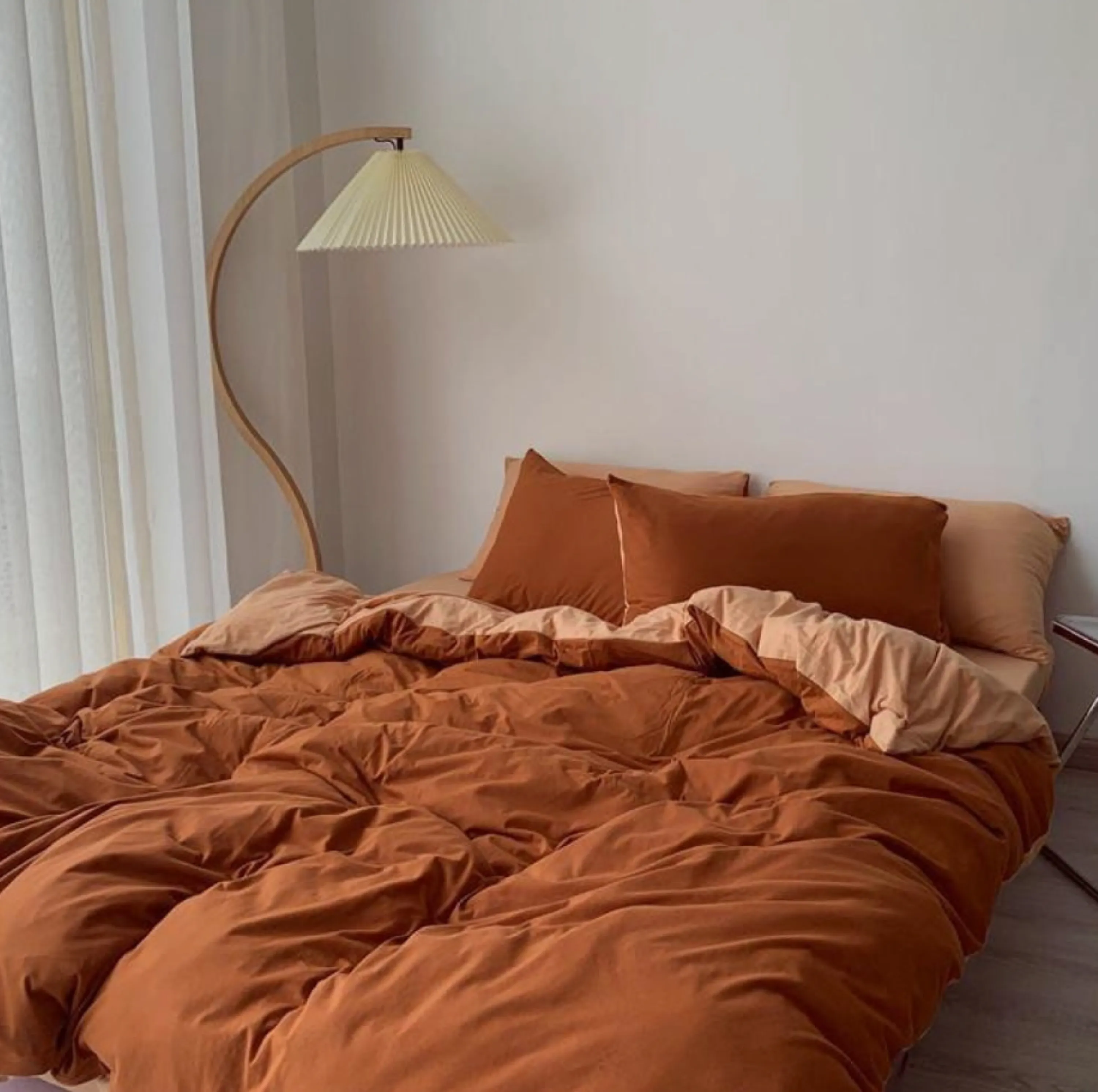 Duo Duvet Cover / Burnt Orange   Peach