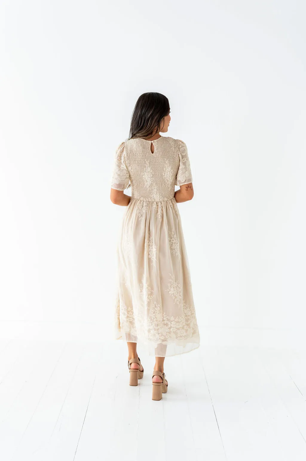 Elizabeth Embroidered Smocked Dress