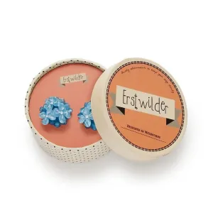 Erstwilder Heartfelt Hydrangea Blue Earrings