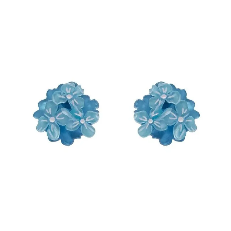 Erstwilder Heartfelt Hydrangea Blue Earrings