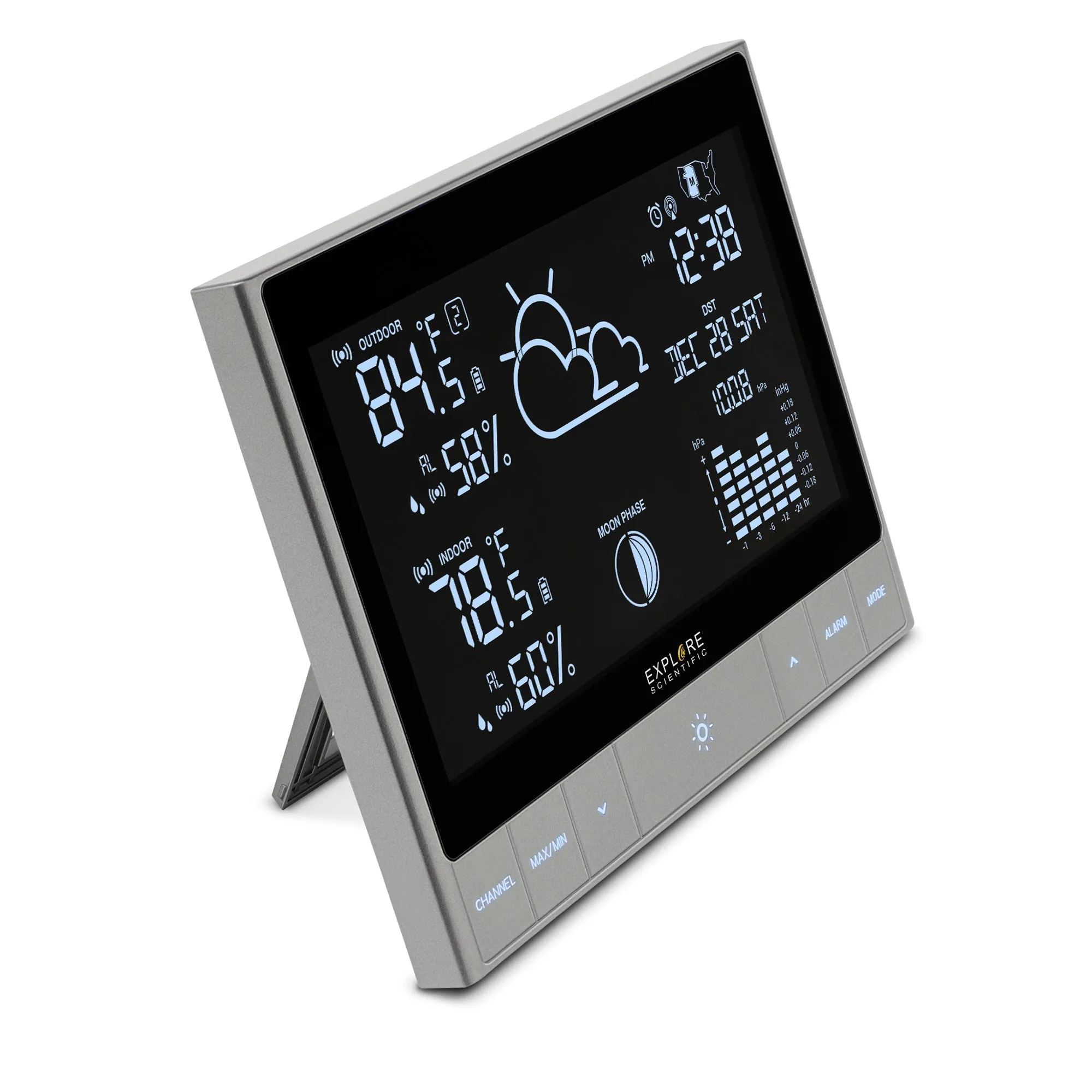 Explore Scientific CrystalVision Advanced Weather Station with LED Touch Keys