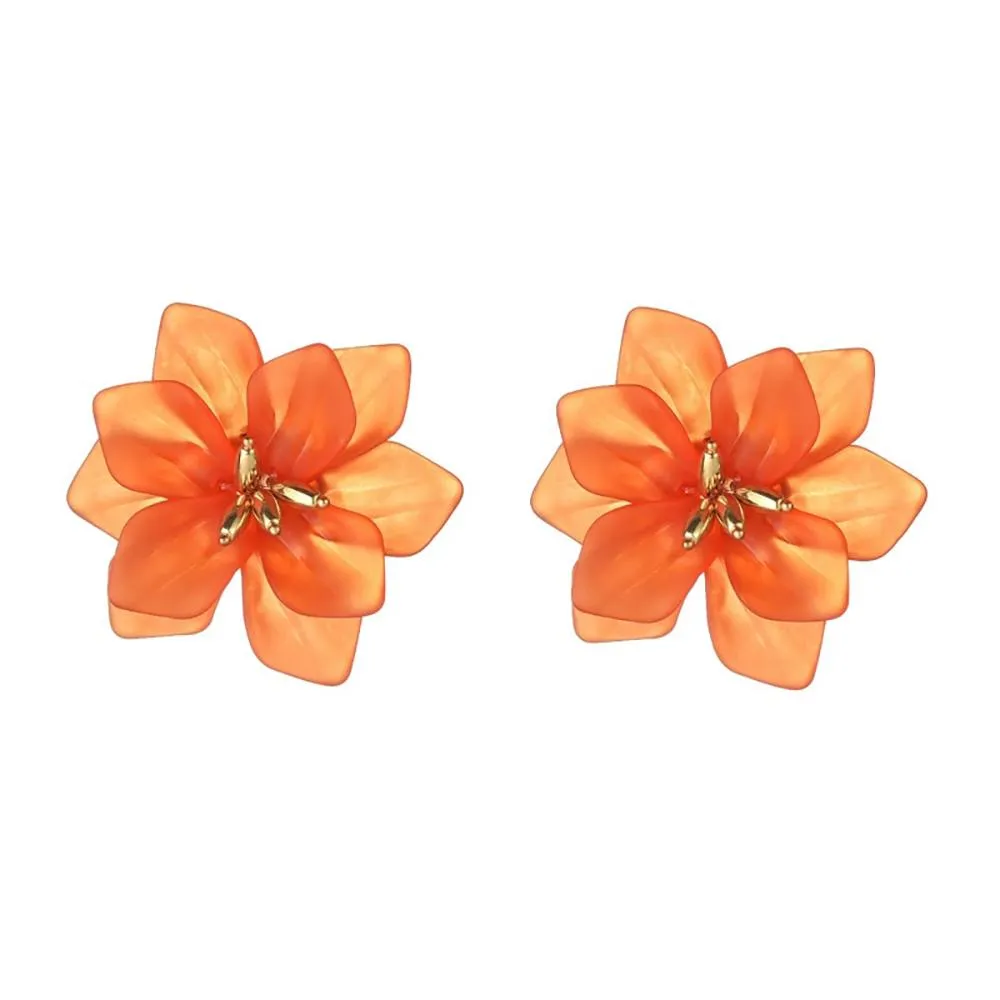 Extra Eye-Catching Floral Summer Statement Earrings