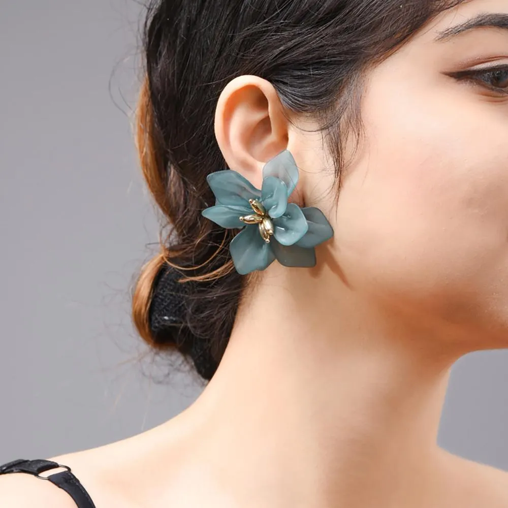 Extra Eye-Catching Floral Summer Statement Earrings