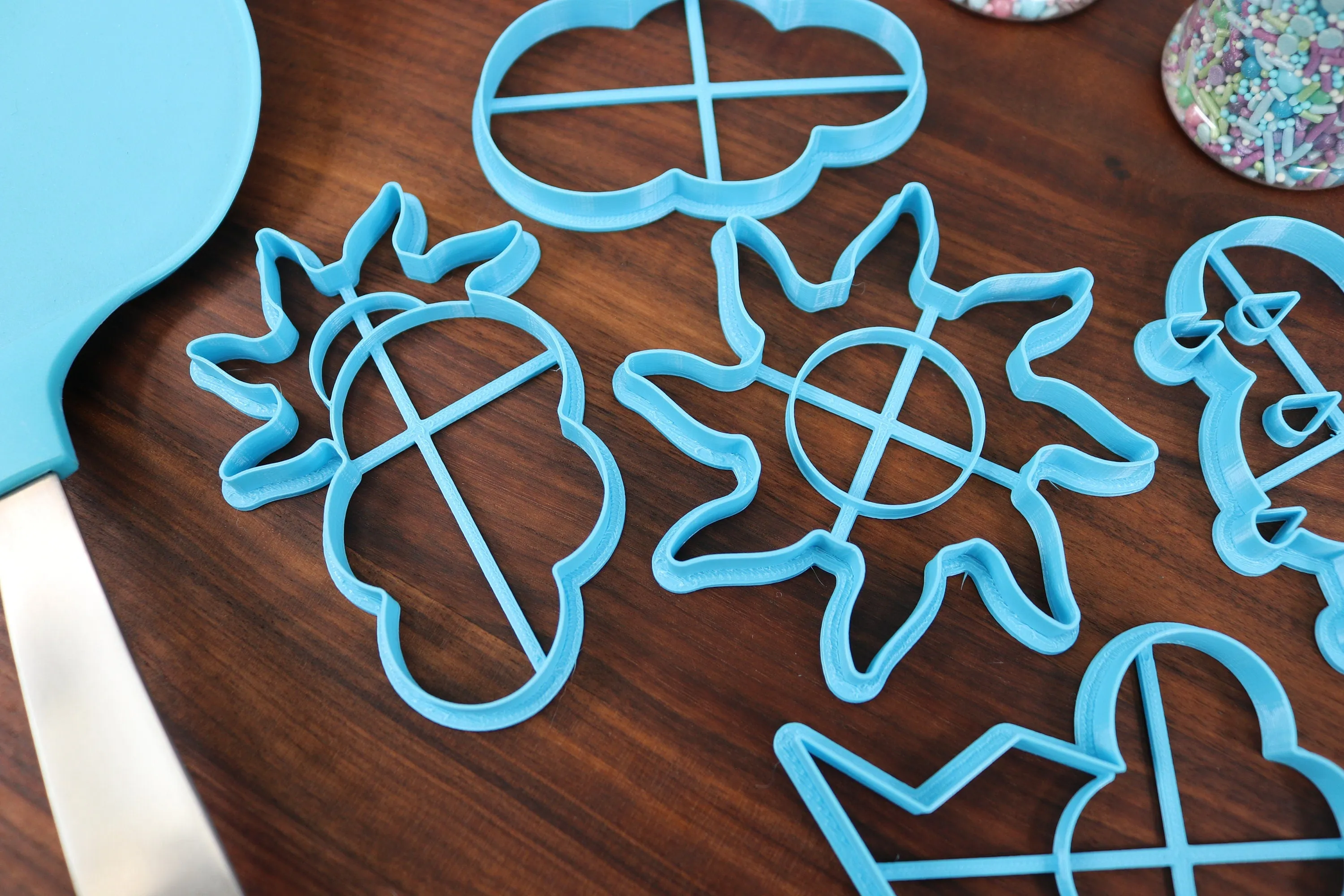 Forecasted Weather Cookie Cutters, Set 1 - Cloudy Overcast, Partly Cloudy, Rainy Skies, Sunny Weather, Thunder Storm Cutters