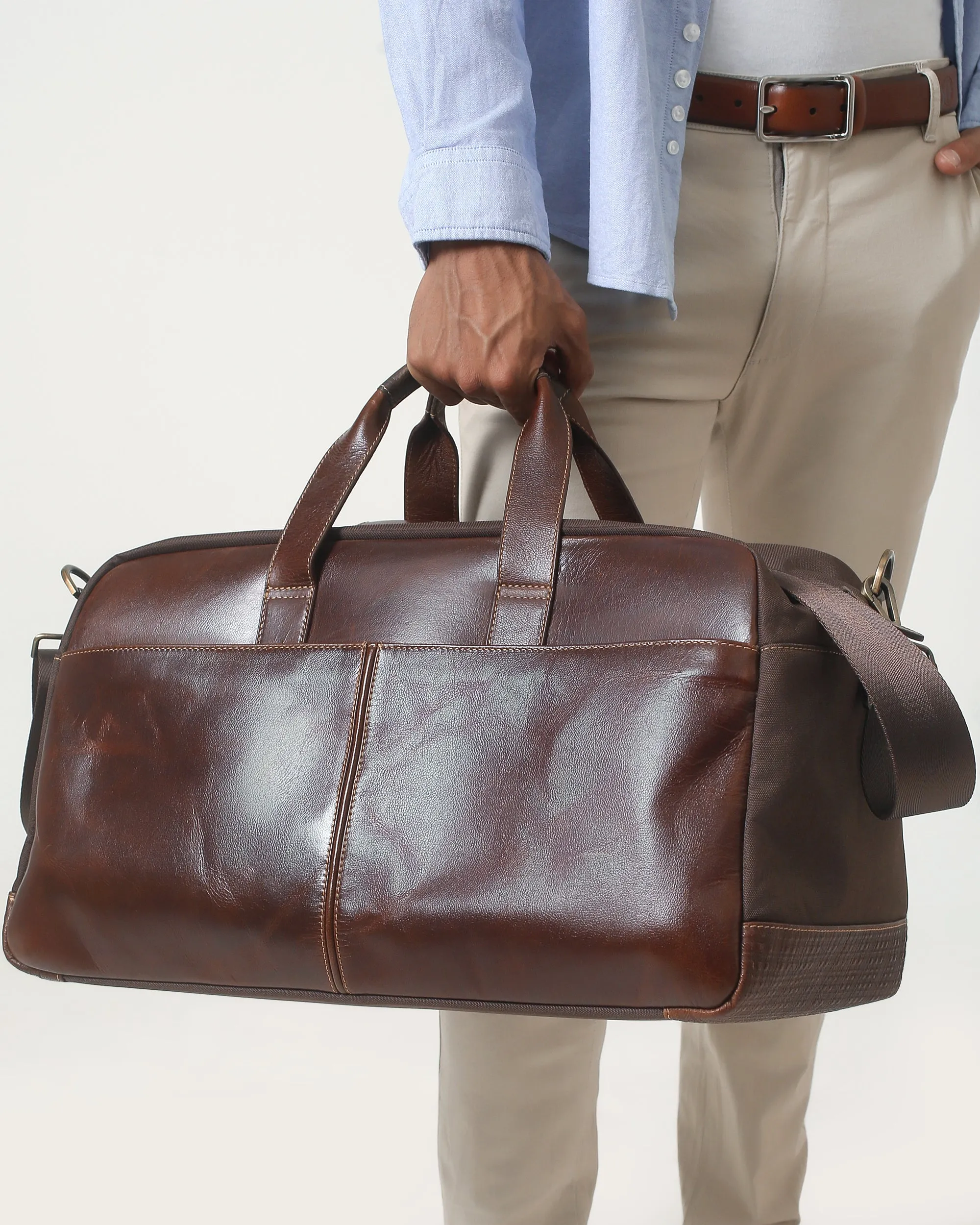 Garth Commuter Leather Duffle Bag