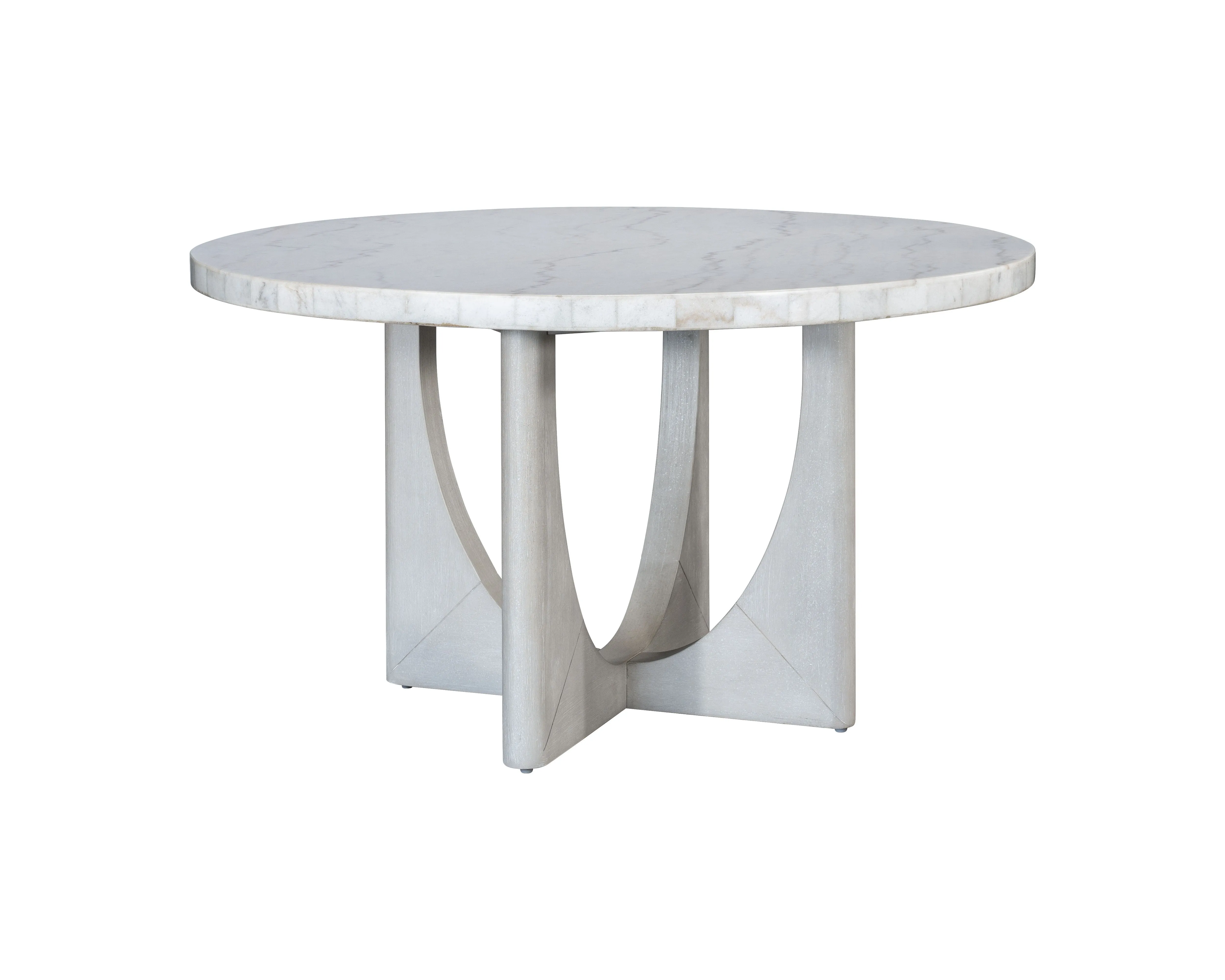 Gavin - Dining Table - Driftwood / White Marble