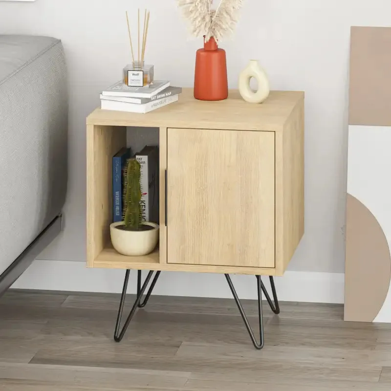 Glynn Modern Bedside Table Width Bedroom Furniture 50.2cm