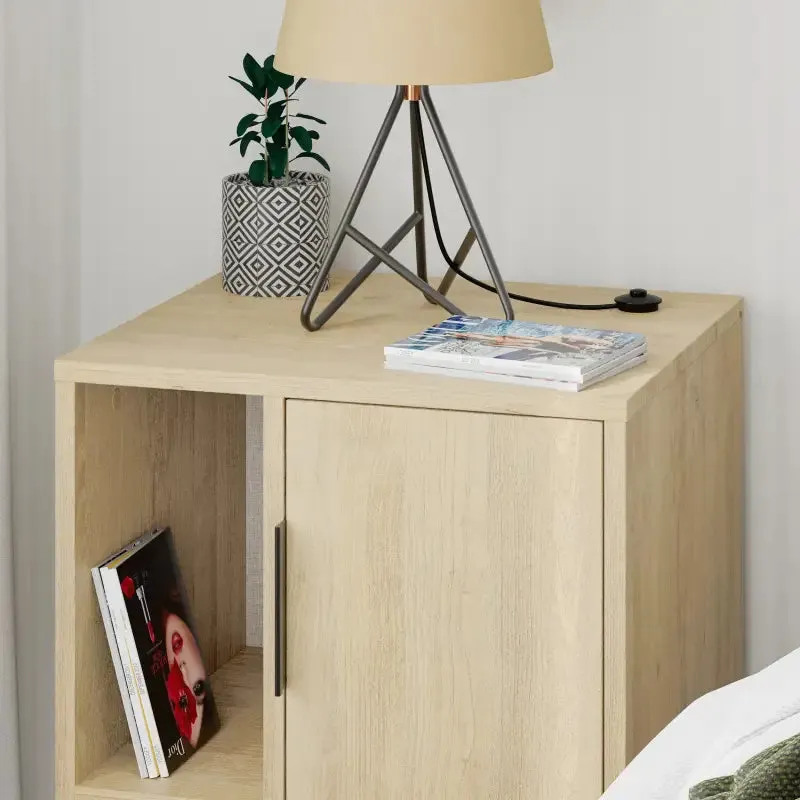 Glynn Modern Bedside Table Width Bedroom Furniture 50.2cm