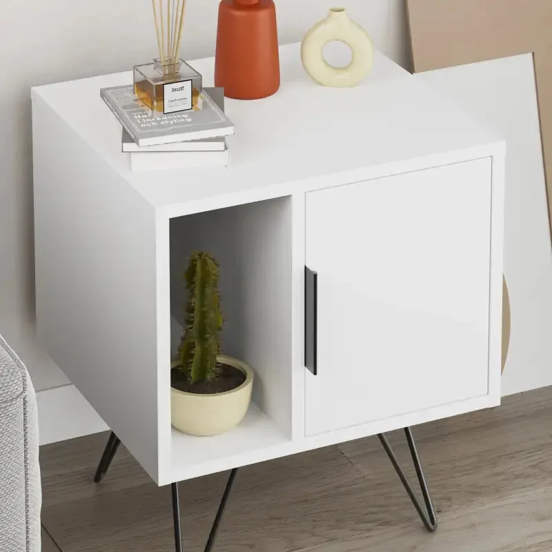 Glynn Modern Bedside Table Width Bedroom Furniture 50.2cm