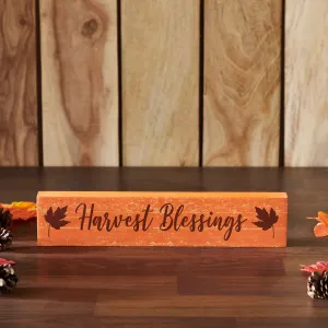 Harvest Blessings Fall Leaves Sign