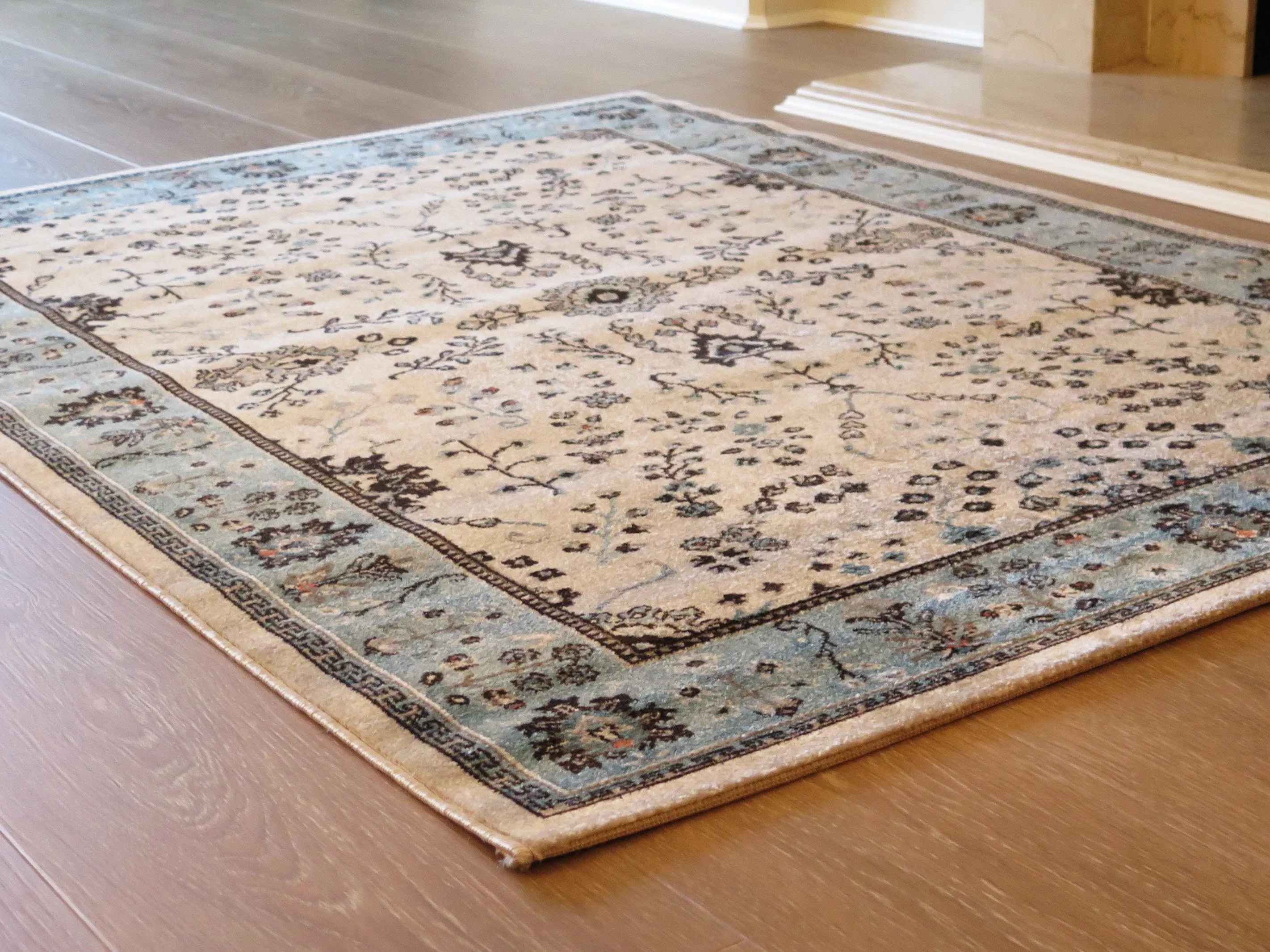 Herat Oriental Area Rug (Grey/Teal, 120 x 170 cm)