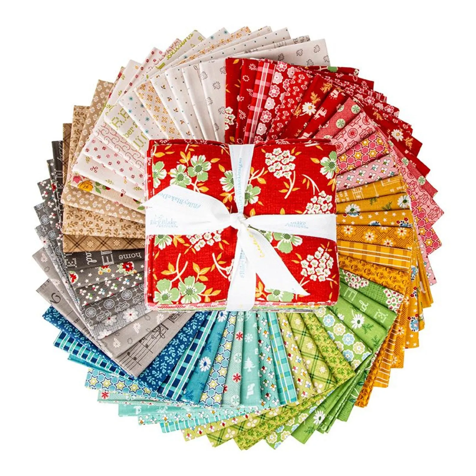 Home Town Holiday | Fat Quarter Bundle by Lori Holt for Riley Blake | 53 pcs