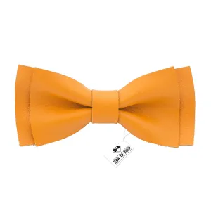 Leather Bright Yellow Bow Tie