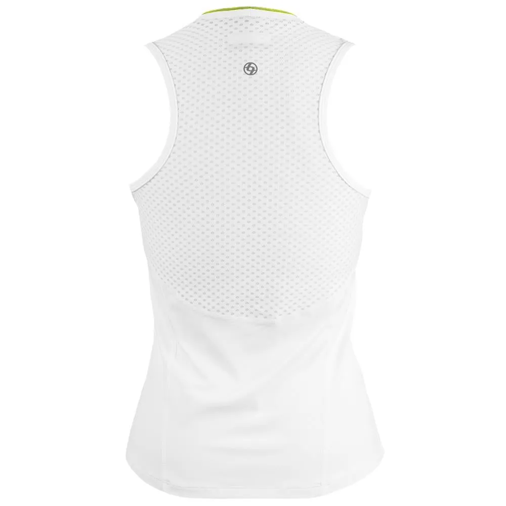 Lija Women's Time To Shine Victory Tank - White/Chartreuse