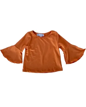 Liz Bell Sleeve Top - Burnt Orange