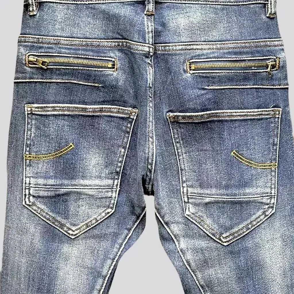 Medium wash men's vintage jeans