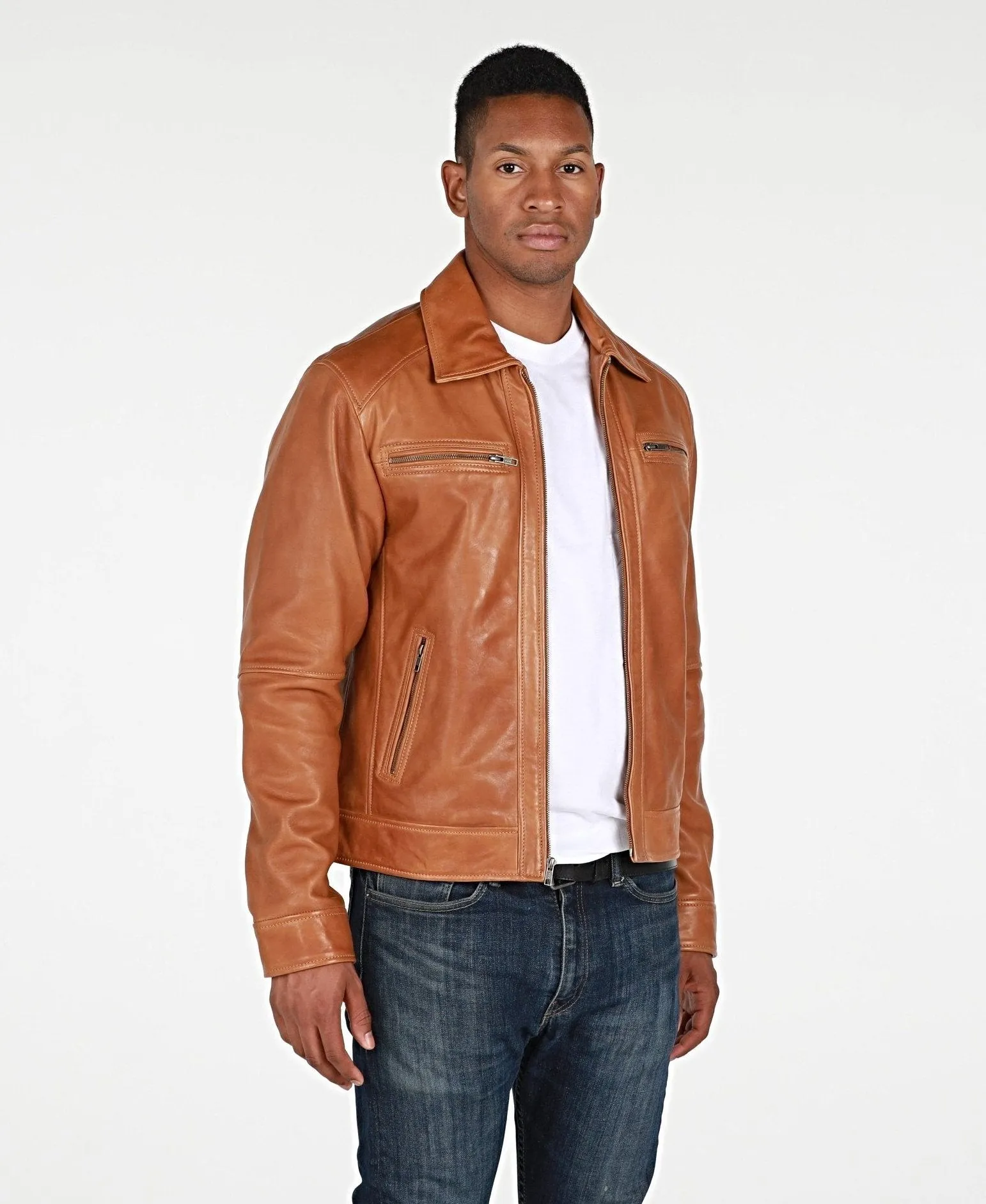 Mens Cameron Leather Jacket